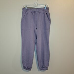 Universal Thread Joggers Womens M Lavender Fleece Sweatpants Drawstring